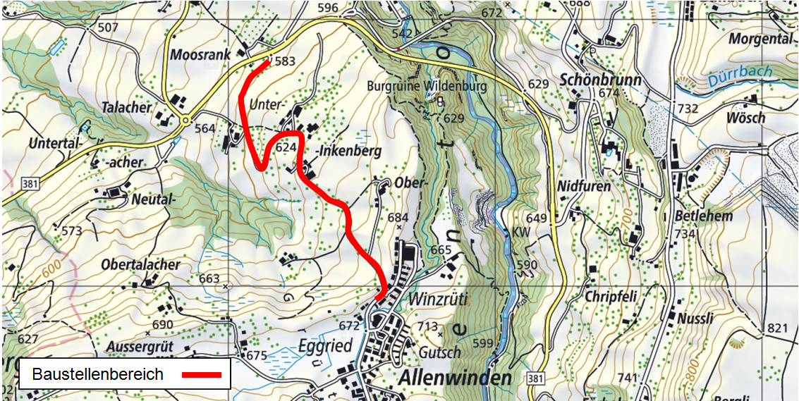 Sanierung Allenwinden- und Dorfstrasse