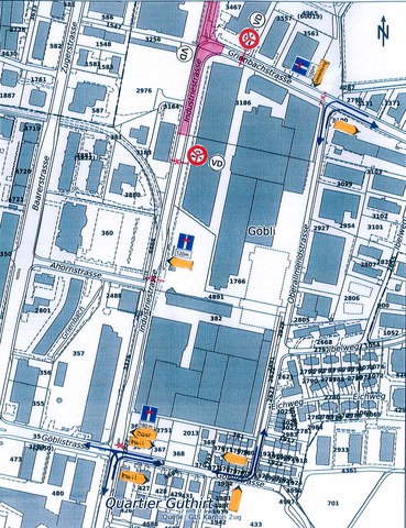 Tangente Zug/Baar: Strassensperrung Industriestrasse