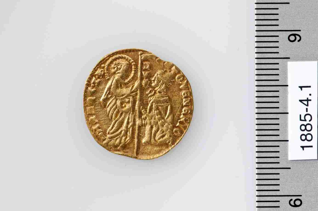 Mittelalterliche Goldmünze