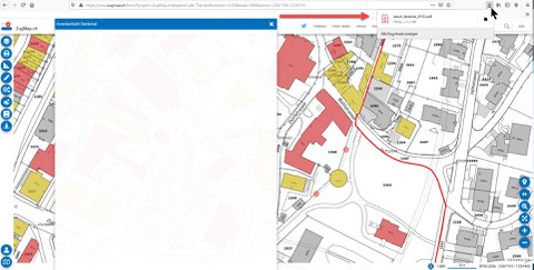 Bild weisses Reportfenster