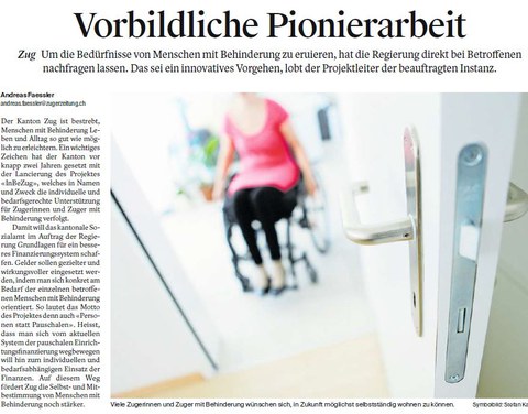 Ausschnitte aus Zuger Zeitung