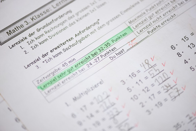 Bewertung eines Rechenblattes