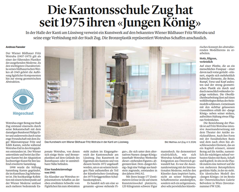 Die Kantonsschule Zug hat seit 1975 ihren «Jungen König»