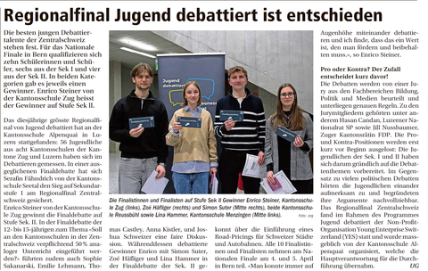 Bericht Zuger Woche 22.1.25