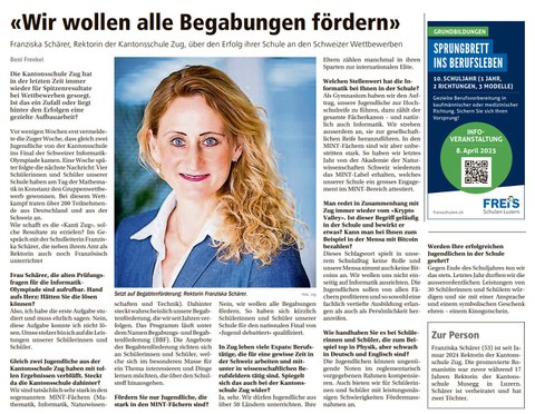 Bericht Zuger Woche 2.4.25