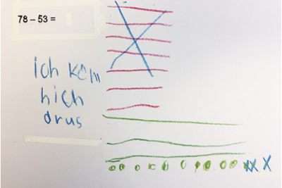 PH Zug Angebot Dienstleistungen Mathematik: Rechennotitz eines Kindes