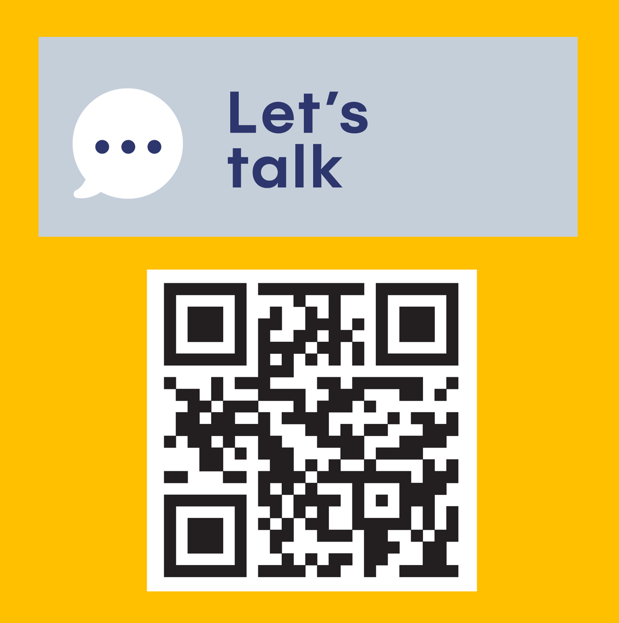 Let's Talk Logo und QR-Code