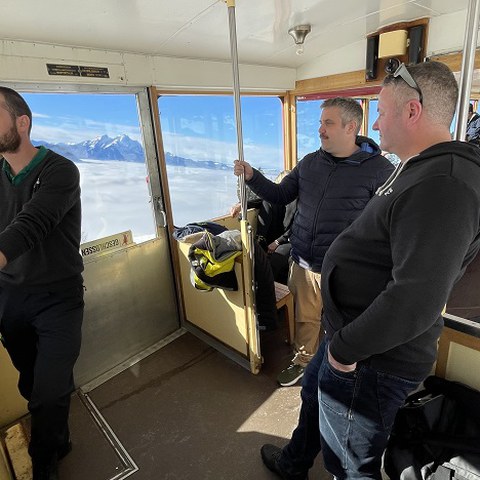 Talfahrt mit einem Extrazug nach Vitznau