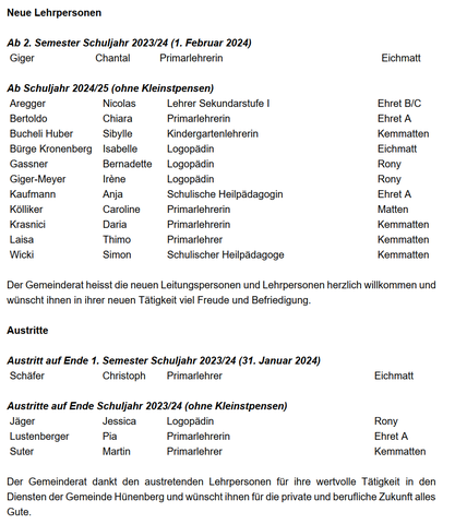 Mitteilung vom 10. Juli 2024
