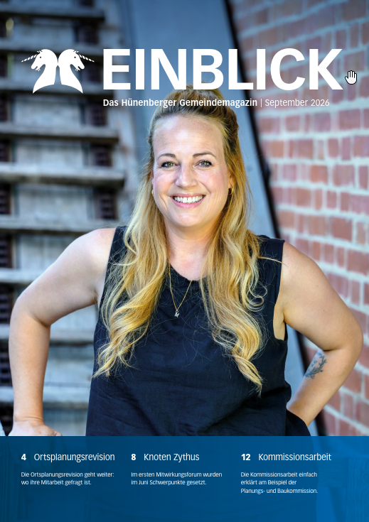 Gemeindemagazin Hünenberg Titelseite EINBLICK