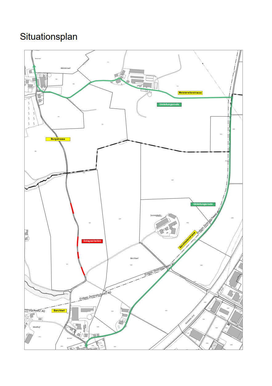 Situationsplan Berchtwilerstrasse