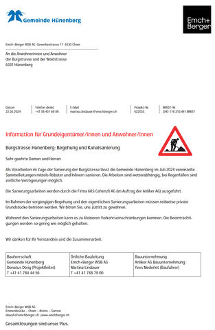 Begehung und Kanalsanierung