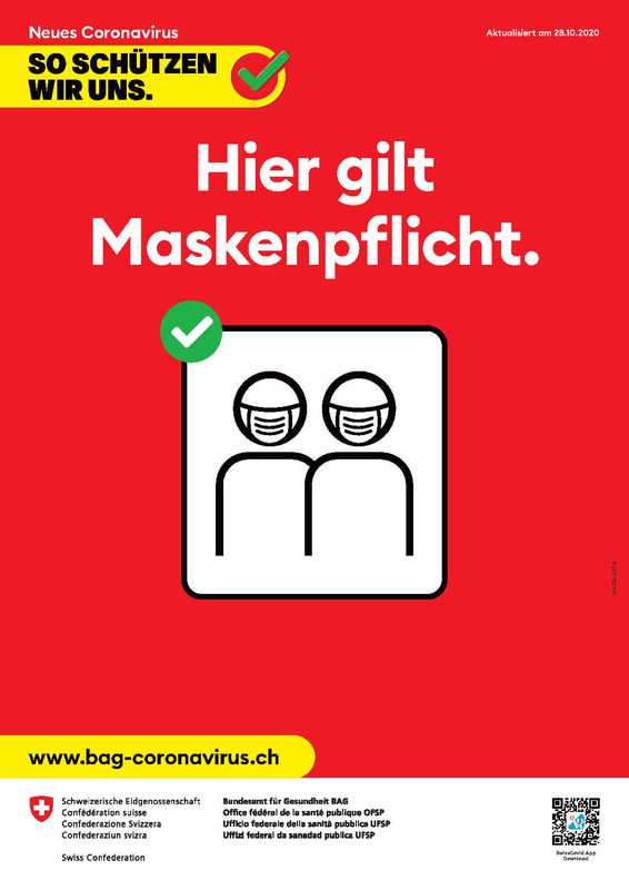 Plakat BAG Maskenpflicht