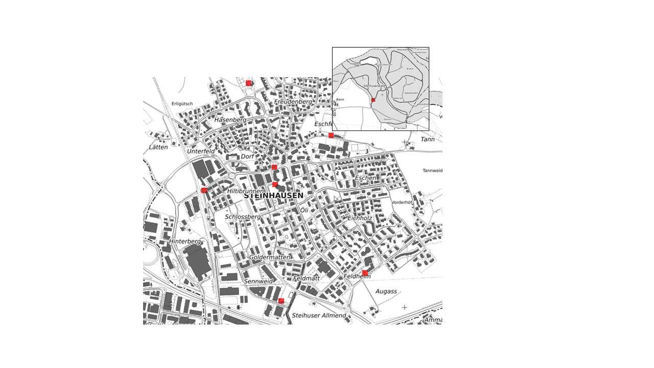 Übersichtsplan der öffentlichen Toiletten