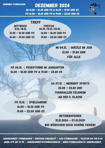 Monatsprogramm Dezember