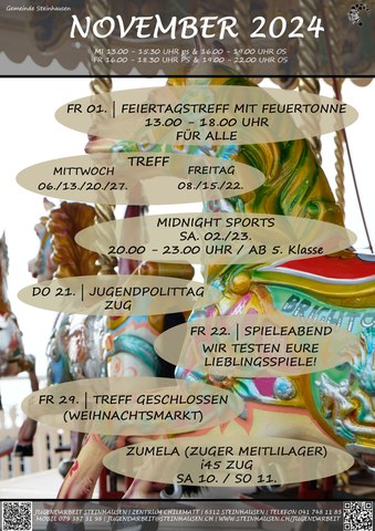 Monatsprogramm November