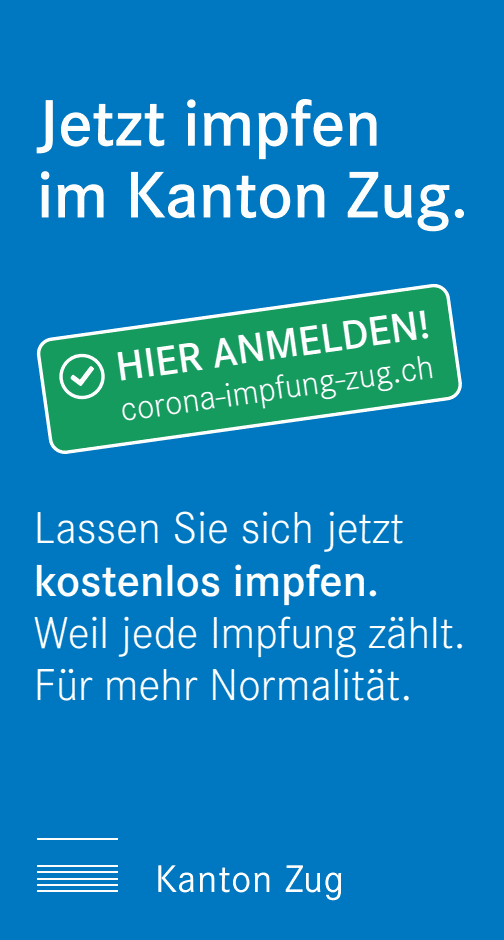 Sujet der Impfkampagne im Kanton Zug