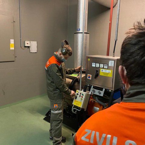 Vorbereitungsarbeiten Notstrombetrieb