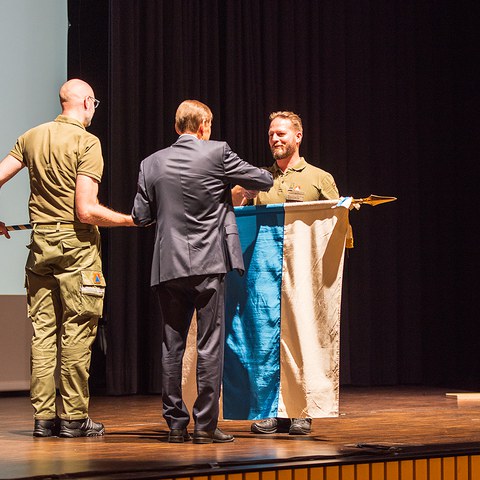 Beförderung zum Major, Kdt Stv Claudio Wiederkehr