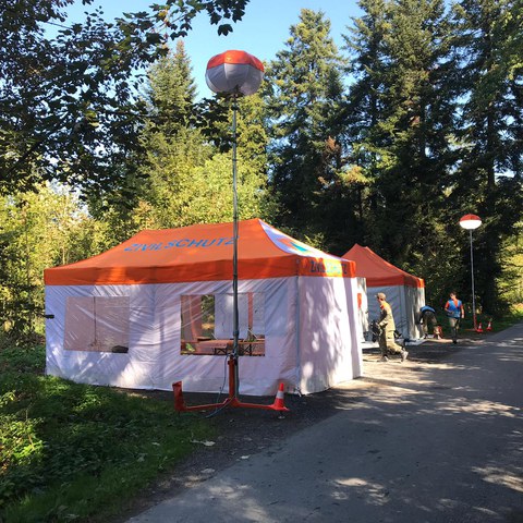 Führungsstandort im Einsatzraum