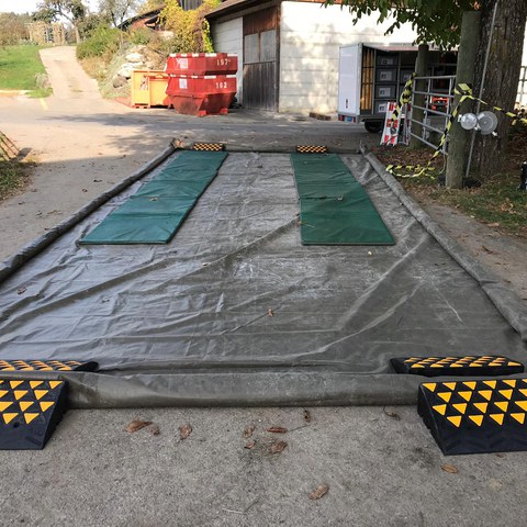 Aufbau Fahrzeugschleuse