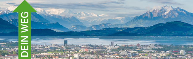 Landschaft mit Berge und See